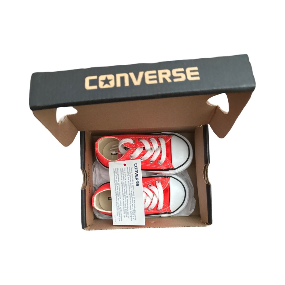 Converse Infant fiery coral - size 5 BNIB - Picture 2 of 5
